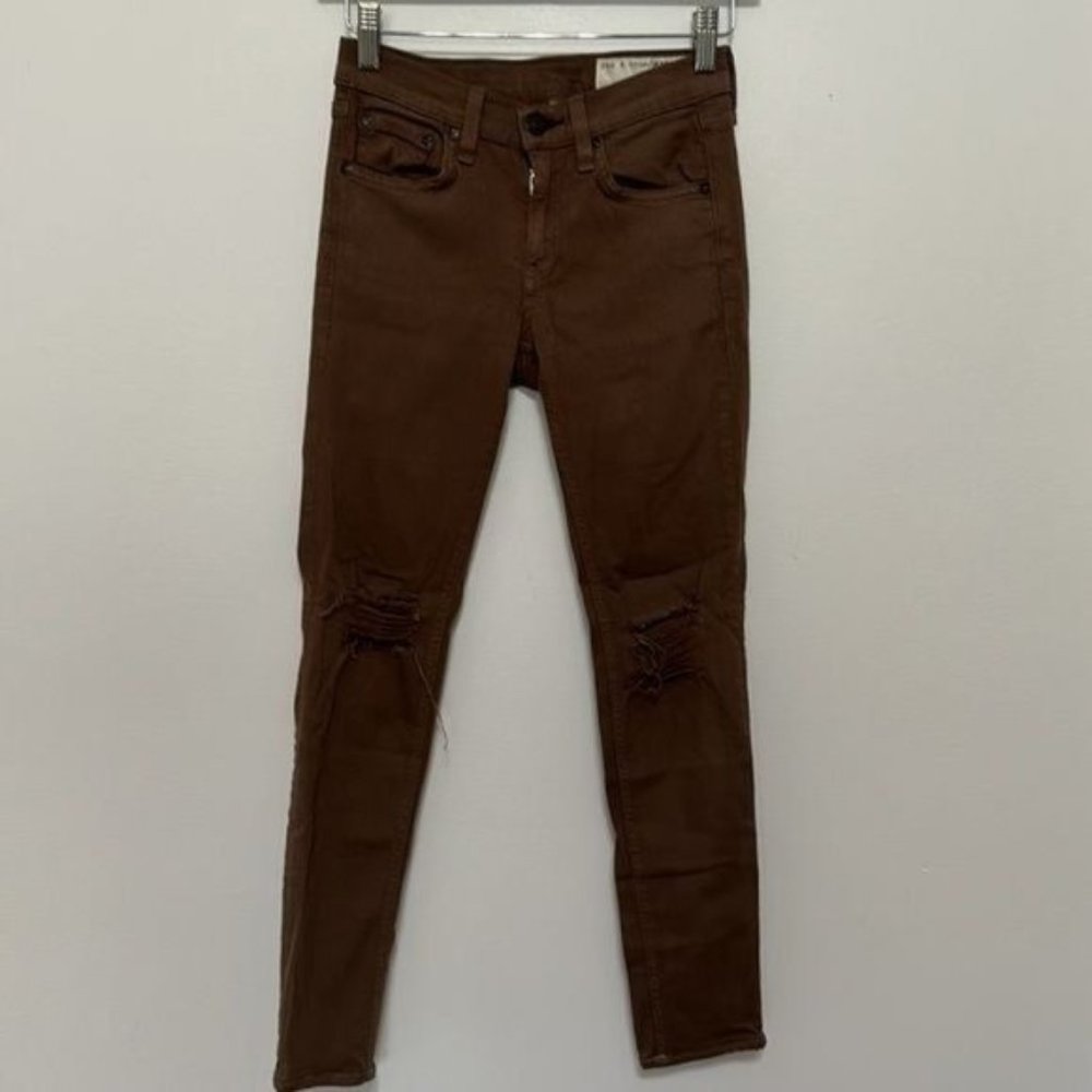 Rag & Bone Distressed Skinny Jeans in Caper Size 23